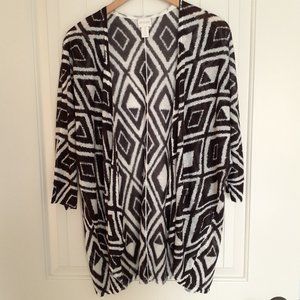 Chico's Modern Diamond Mona Cardigan in Cocoa Bean Size 3/Size XL/Size 16